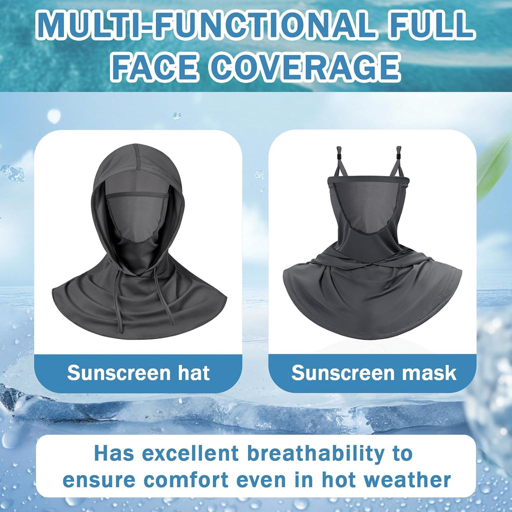 3 Pack Balaclava Sun UV Protection Hood Breathable Full Head Mask Face Cover for Men Women Motorcycle Cycling Fishing