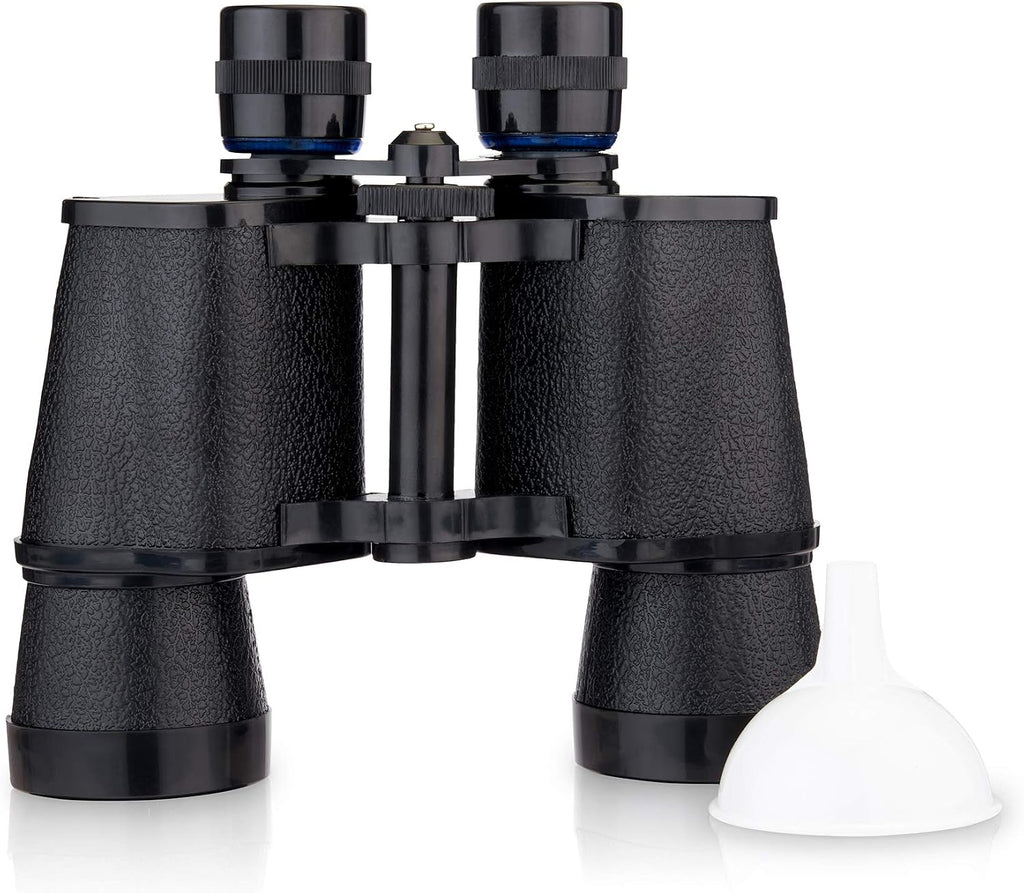 True Binocular Flask, Sneaky Flask, Hidden Alcohol Barware Accessory, Anything but a Cup, 16 oz capacity, Black