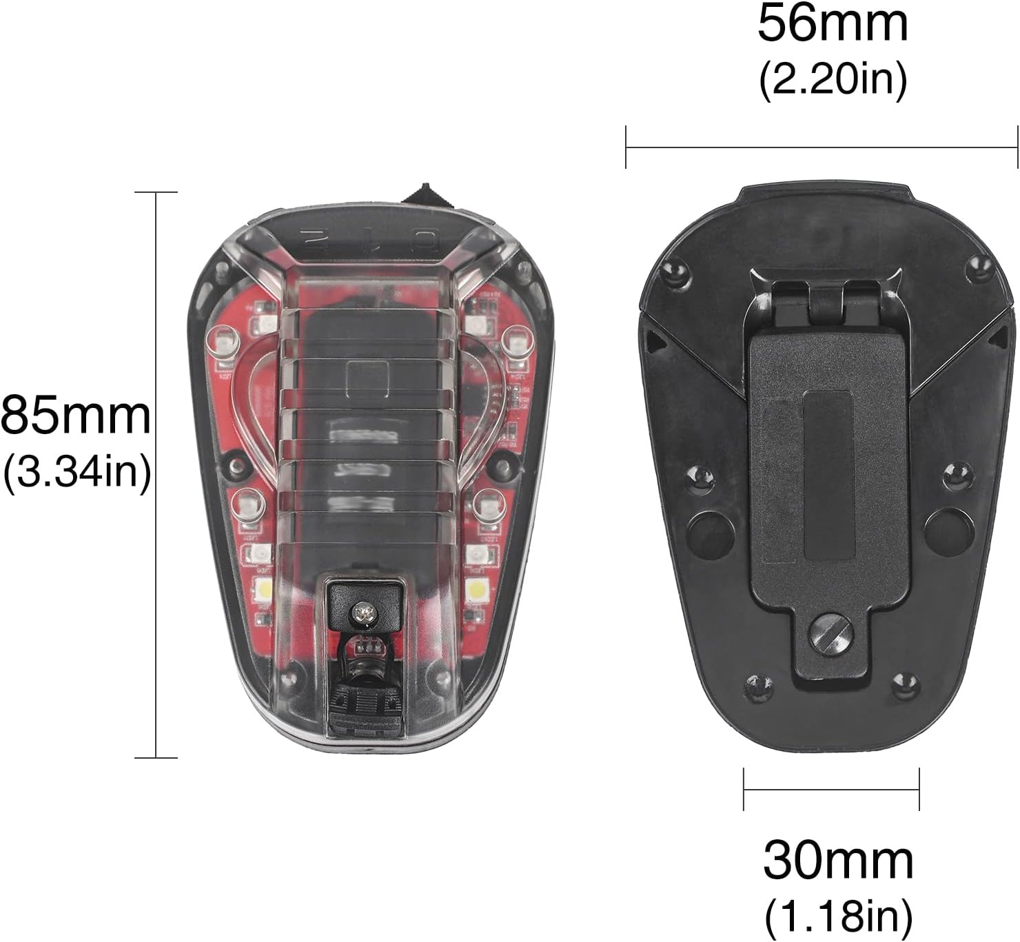 NOBUHIRO 4 Modes Tactical Helmet Light with Visible LED+IR Constant/Strobe