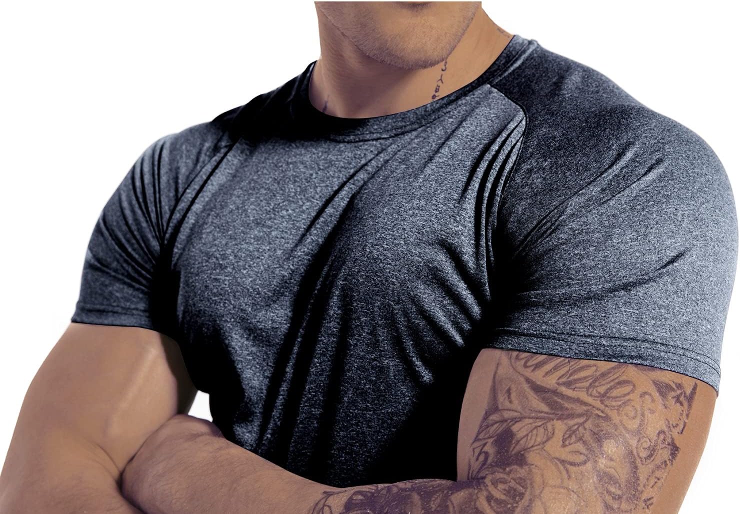 Men's 3pack Dry Fit Workout Gym T Shirts Short Sleeve Moisture Wicking Tops