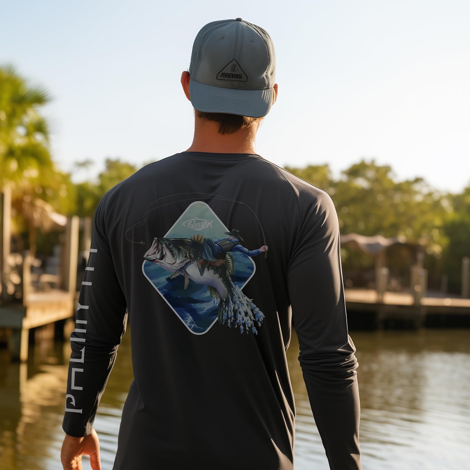 Palmyth Fishing Shirts for Men Long Sleeve UPF 50+ T Shirt Sun Protection