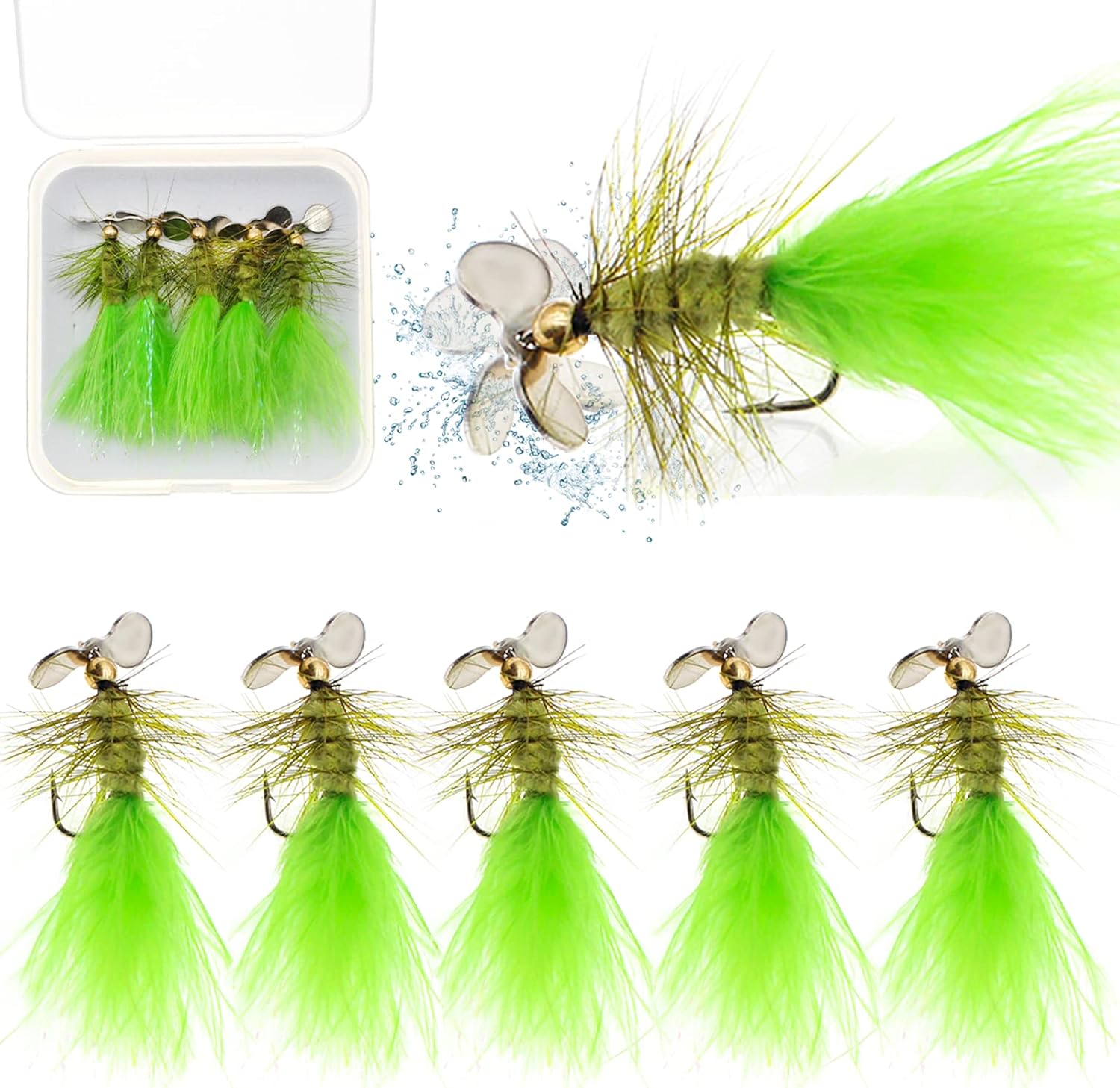 Fly Fishing Poppers Dry Flies Topwater Lures Bass Trout Kit Pro XL