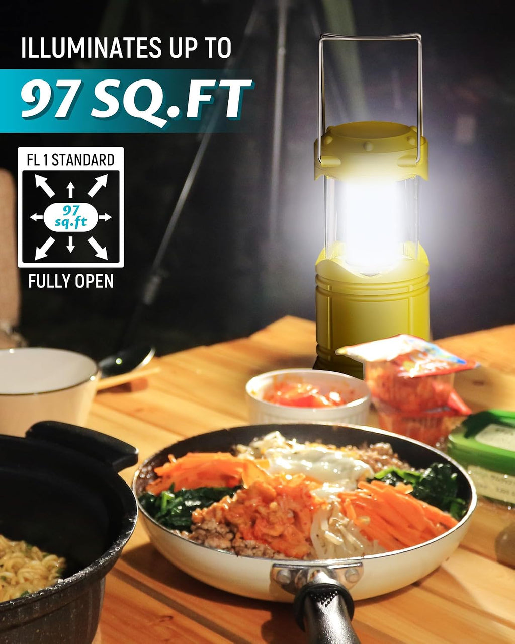 Lichamp 4 Pack LED Camping Lanterns, A4YL