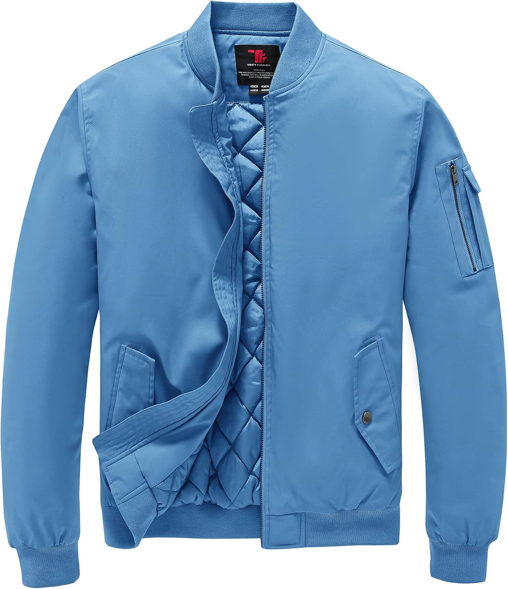 TBMPOY Men's Winter Bomber Jacket Fall Casual Windbreaker Softshell Jackets