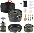 aiGear Camping Cookware with Pot Pan Kettle Cutlery Tableware 1-2 People