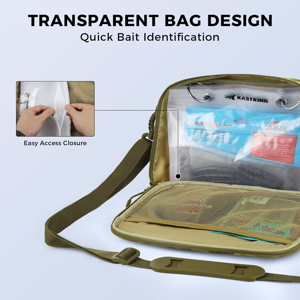 KastKing BaitSpace Detachable Tackle Bag, Soft Plastic Bait Storage