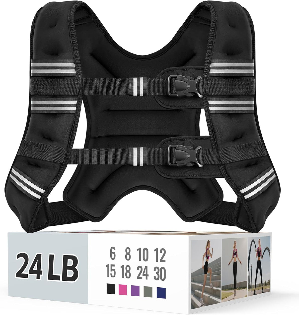 Zeerun Weighted Vest, 6/8/10/12/15/18/20/24/30LB for Men Women