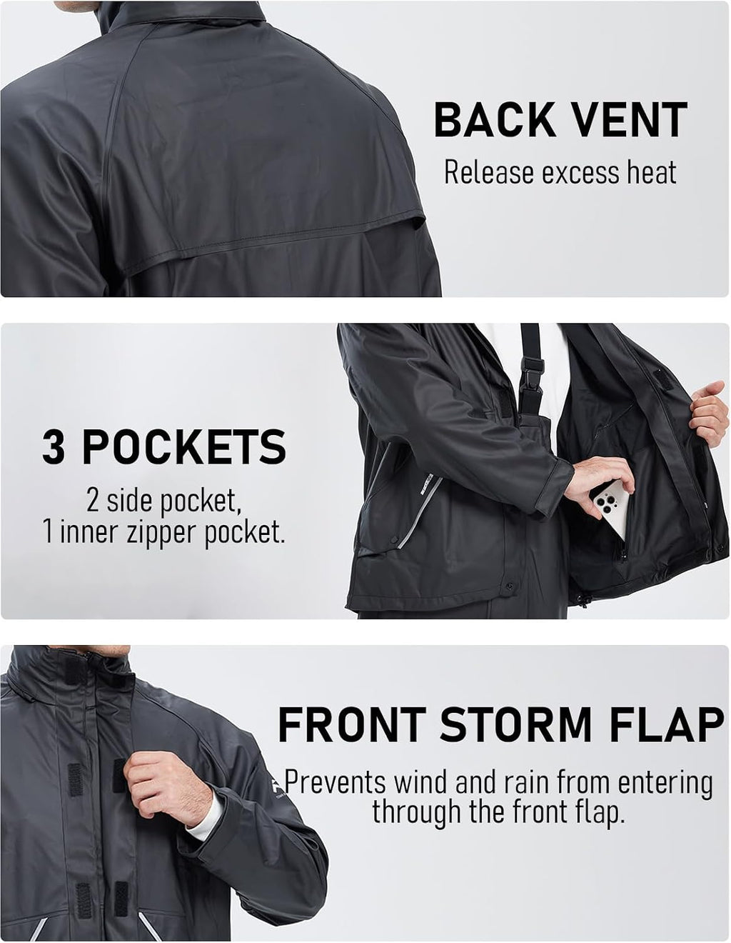 Town Field Waterproof Heavy Duty Jacket Mens Womens Rubber Rain Coat Fishing Hoodie Fou Weather Gear Pvc Raincoat