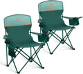 LET'S CAMP Camping Chair 2 Pack Folding Chair with 4-Can Cooler Bag