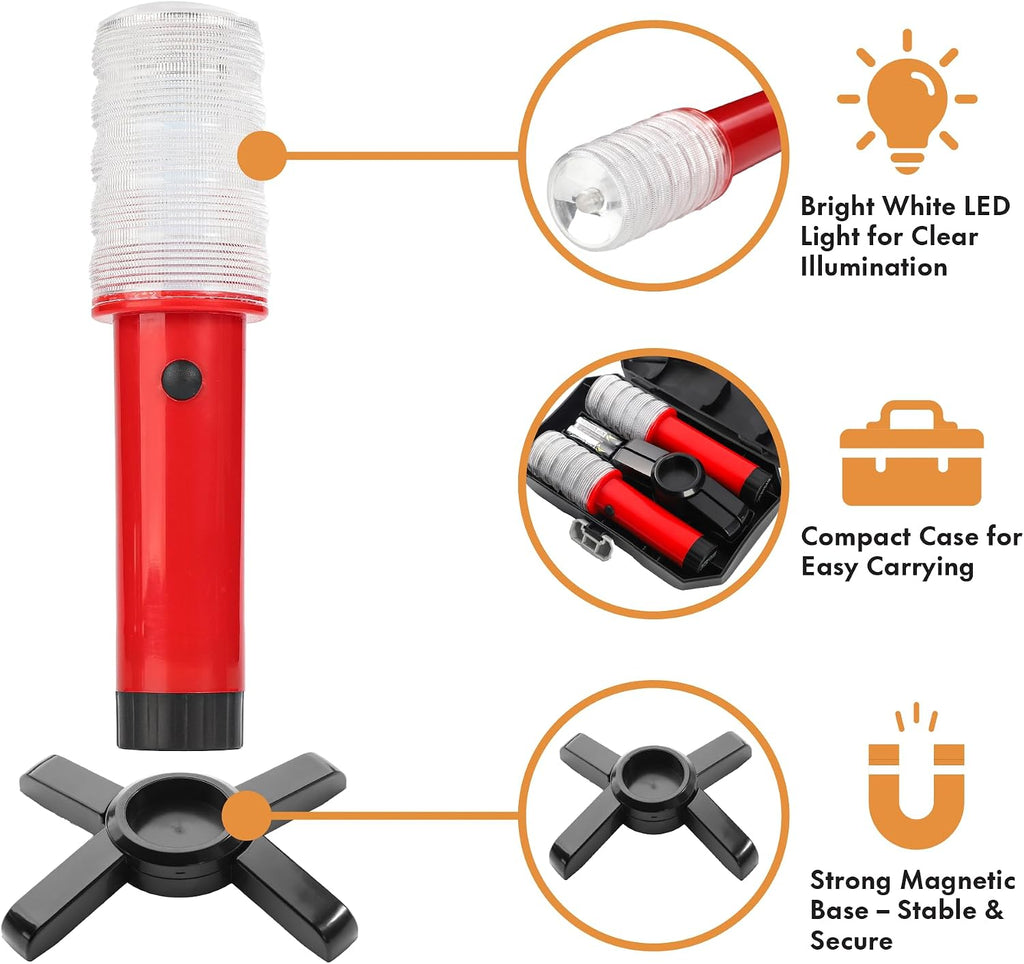 Twinkle Star LED Safety Strobe Road Warning Light, Set of 4