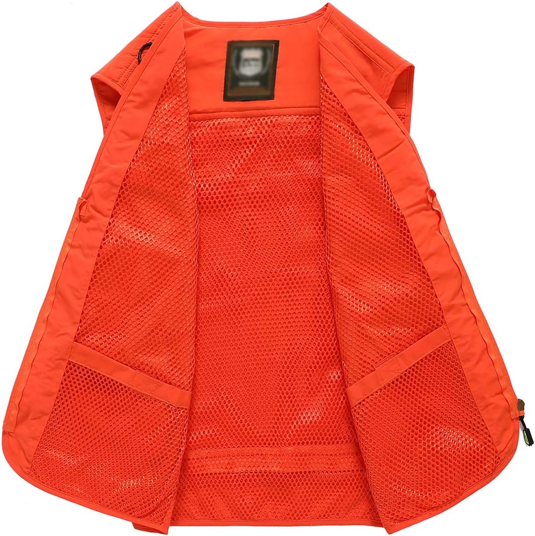 Hbufnha Outdoor Fishing Hunting Vest Multi Pockets Work Cargo Jacket