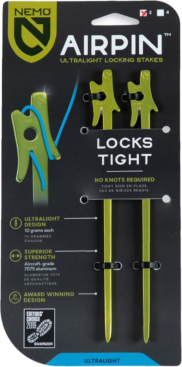 NEMO Equipment Airpin Tent Stakes - One Color - 4-Pack