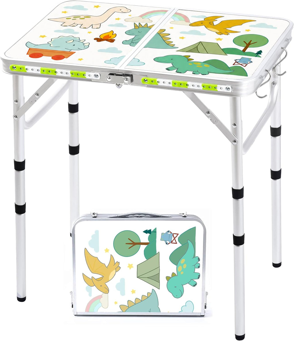 Yriuat Folding Camping Table 2ft Portable Picnic Table, Blooming Floral