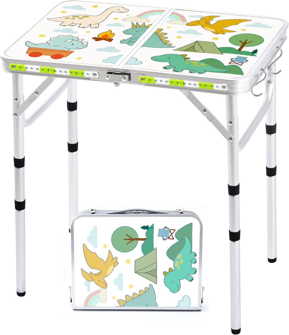 Yriuat Folding Camping Table 2ft Portable Picnic Table, Misty Lilac
