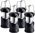 KPKJOO Lantern Collapsible Camping Light, Battery Operated Lanterns LED Super Bright for Power Outages Indoor Emergency Outdoor Camping Hiking Kit (4, LED)