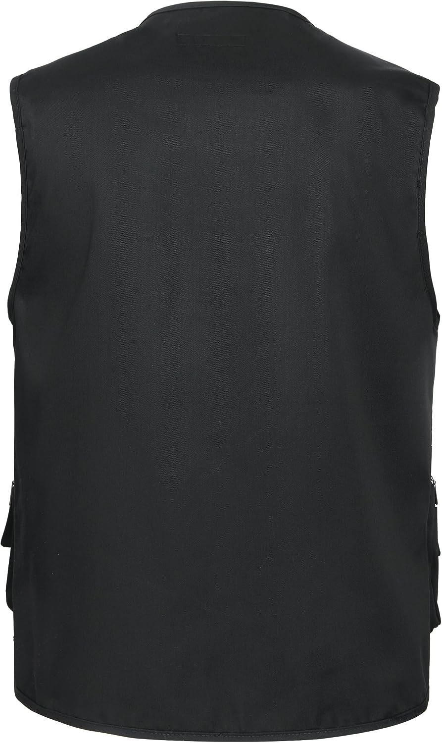 Men’s Fishing Vest Summer Outdoor Work Safari Travel Photo Vest with Multi Pockets
