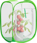 16" x 16" x 24" Pop Up Garden Mesh Plant Cover, Plant Protectors Mesh Plant Enclosure, Garden Net Cage Pest Protection Guard Tent with Storage Bag for Protect Plant Vegetable Fruit from Birds Insects