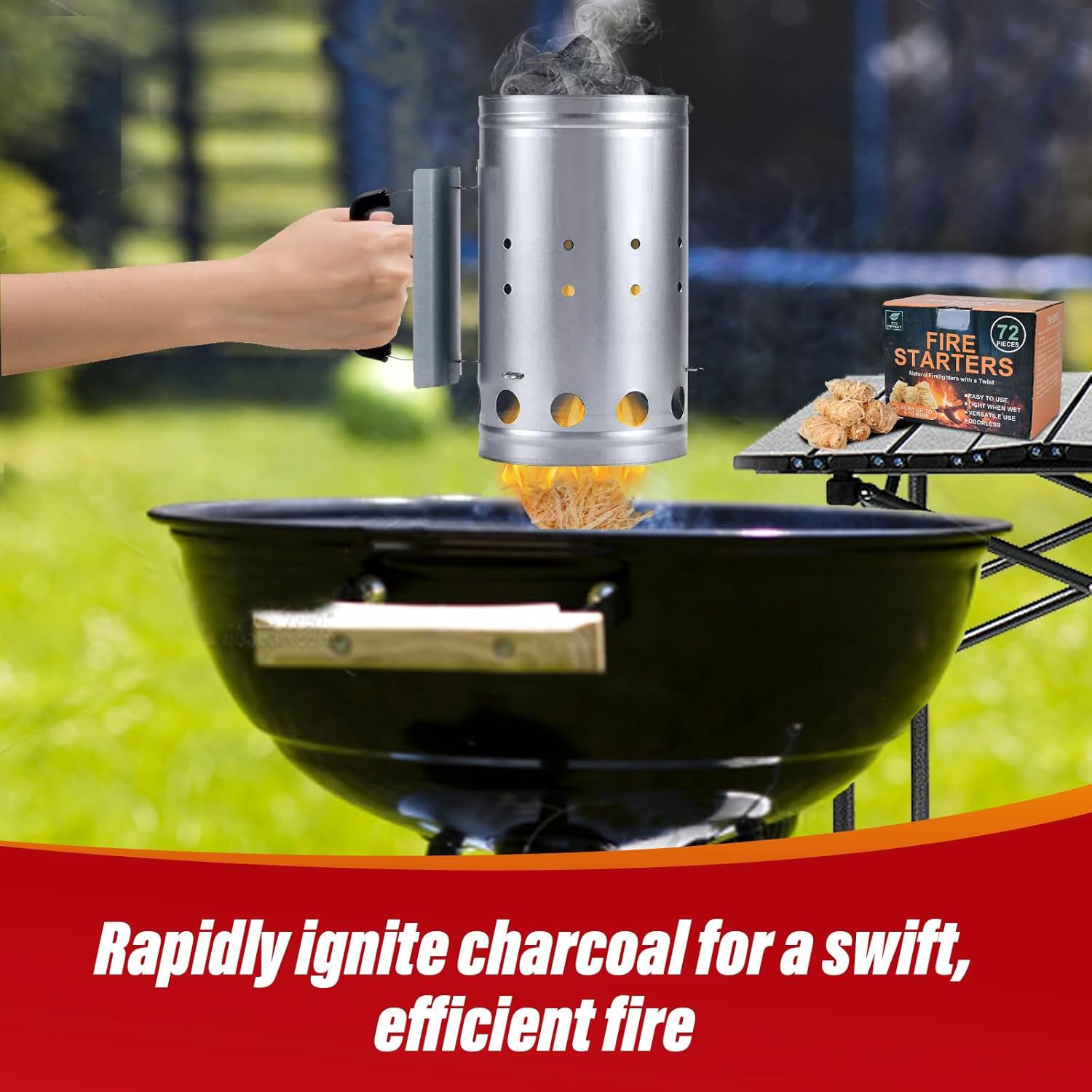 Natural Fire Starters for Grills: Premium Waterproof Quick Firestarters