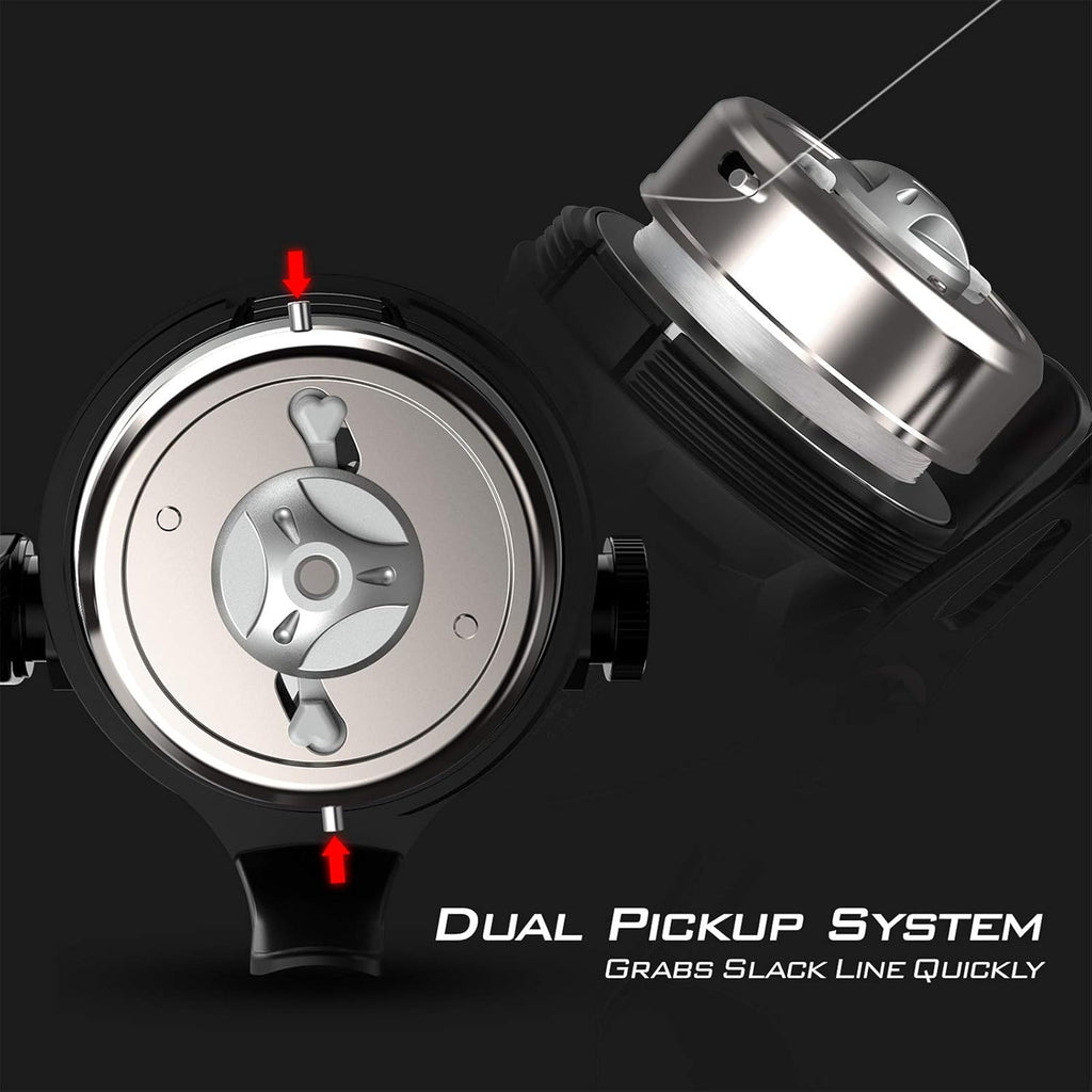 KastKing Brutus Spincast Fishing Reel, Reversible Handle, Easy Push-Button