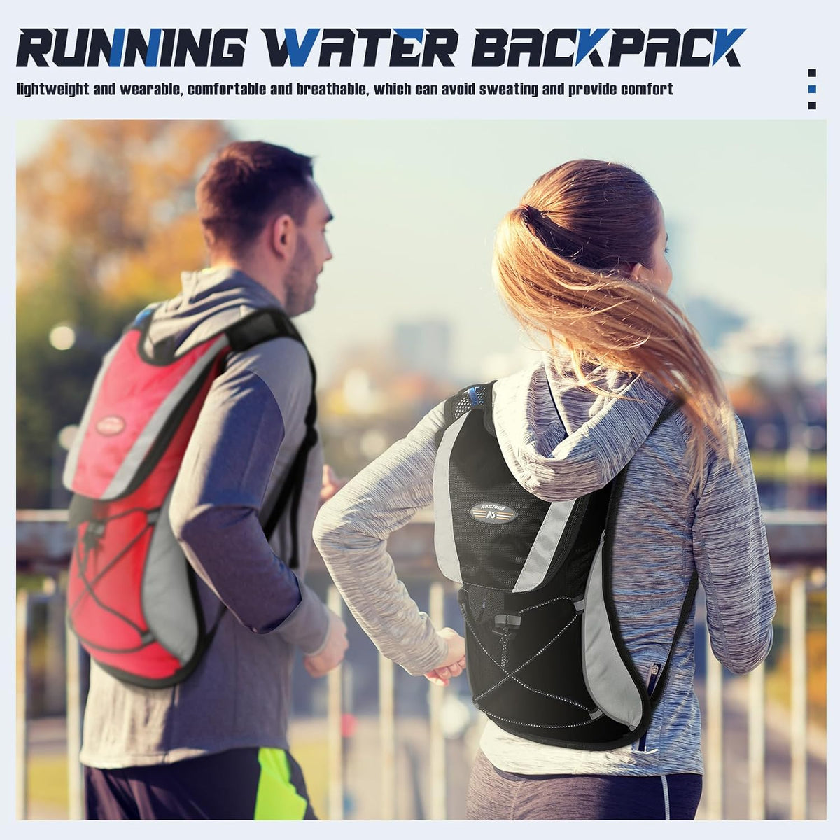 2 Pack Hydration Backpack Pack with 2L Water Bladder, Hiking Backpack with Hydration Bladder Water Rucksack Backpack Bladder Bag Cycling Bicycle Bike/Hiking Climbing Pouch