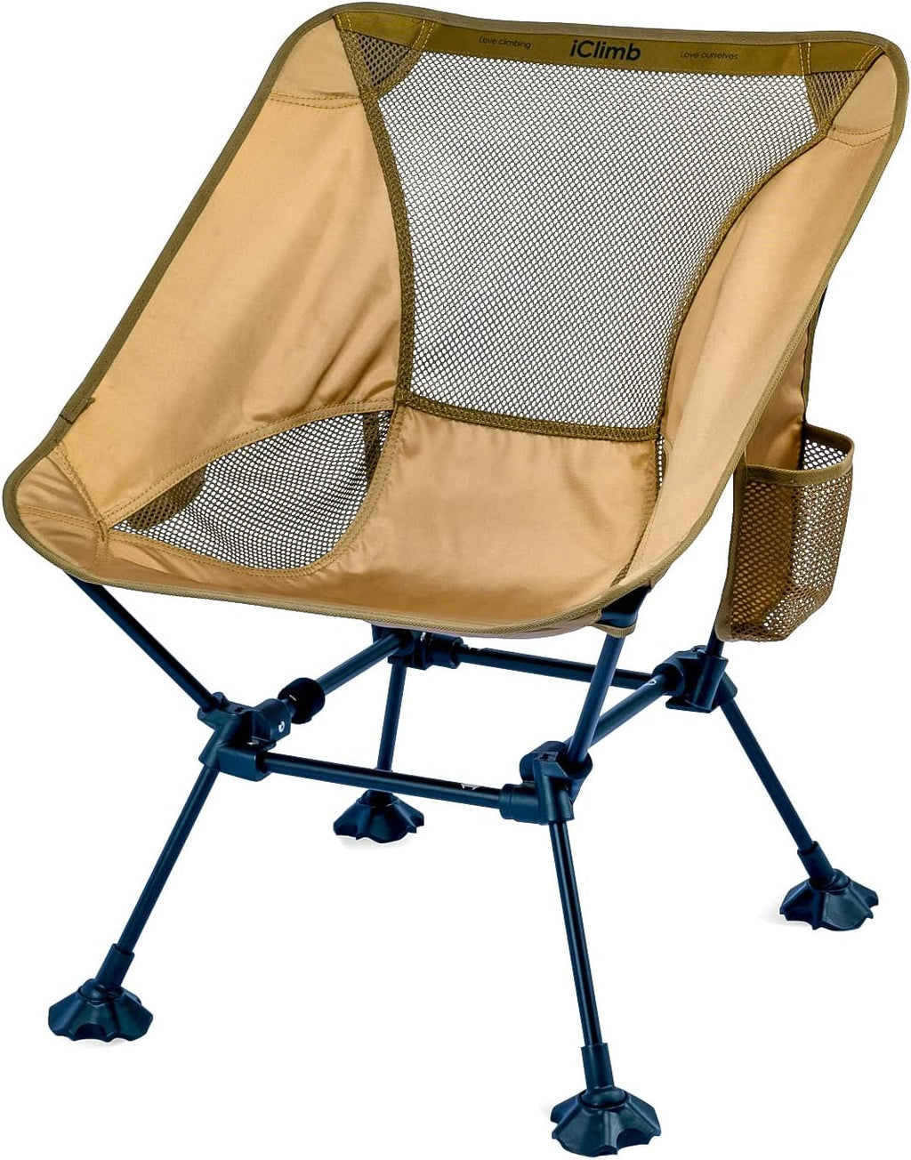 iClimb Ultralight Compact Folding Anti-Sinking Chair, Brown