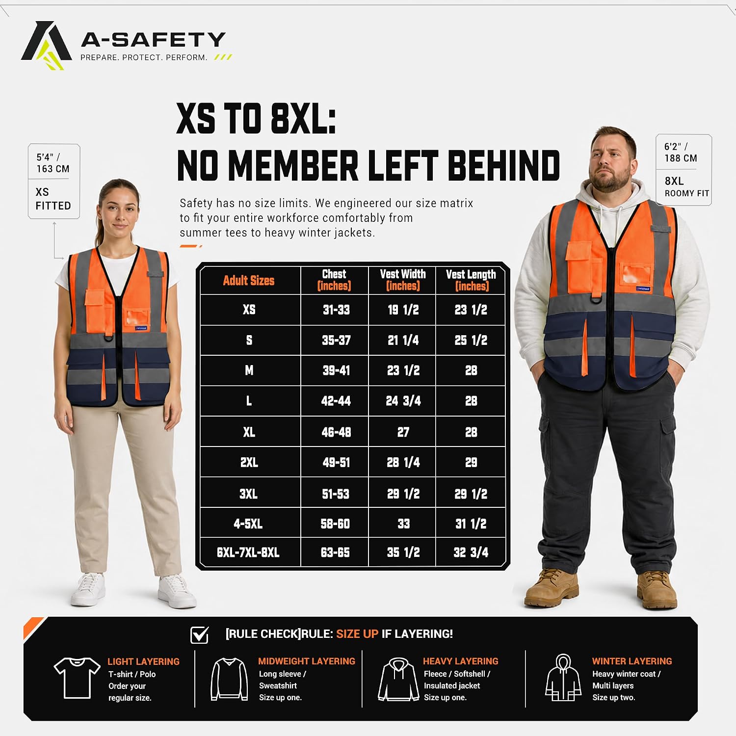 A-SAFETY High Visibility Reflective Safety Vest Customize Logo (XS-8XL)