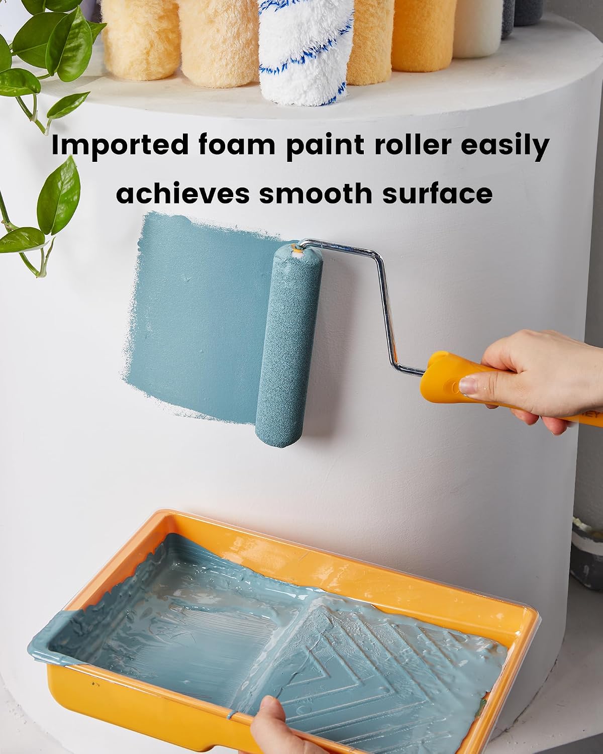 voomey 15 Pcs 6 Inch Paint Roller Kit with Small Paint Roller