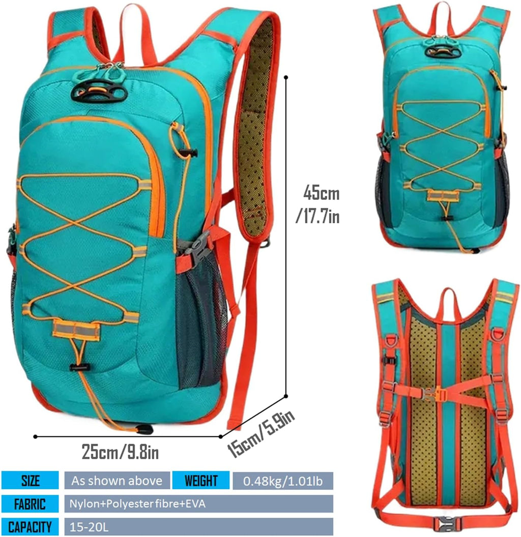 Lightweight Cycling Hydration Backpack,Large Capacity Pack for Travel,Hiking,Climbing,Skiing,Running Daypack for Men Women (Green)