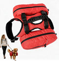 Dog Hiking Backpack, Dog Harness with Pockets Lightweight 2 in 1 Removable Storage Saddle Pack Breathable Padded Vest with Reflective Strips for Medium Large Dogs Outdoor Walking Camping Size L