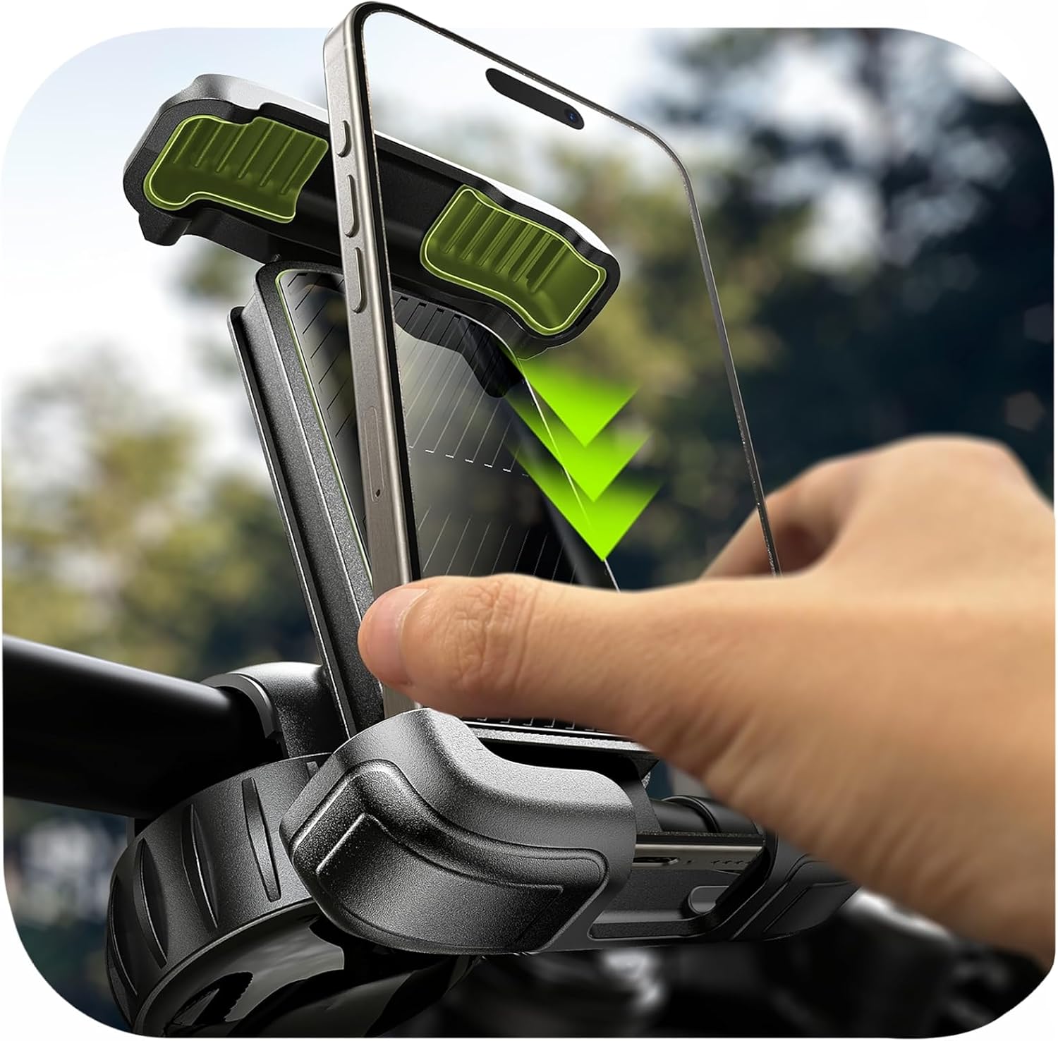 LISEN Bike Phone Holder for Bike Scooter Ebike Bicycle Motorcycle, Blue