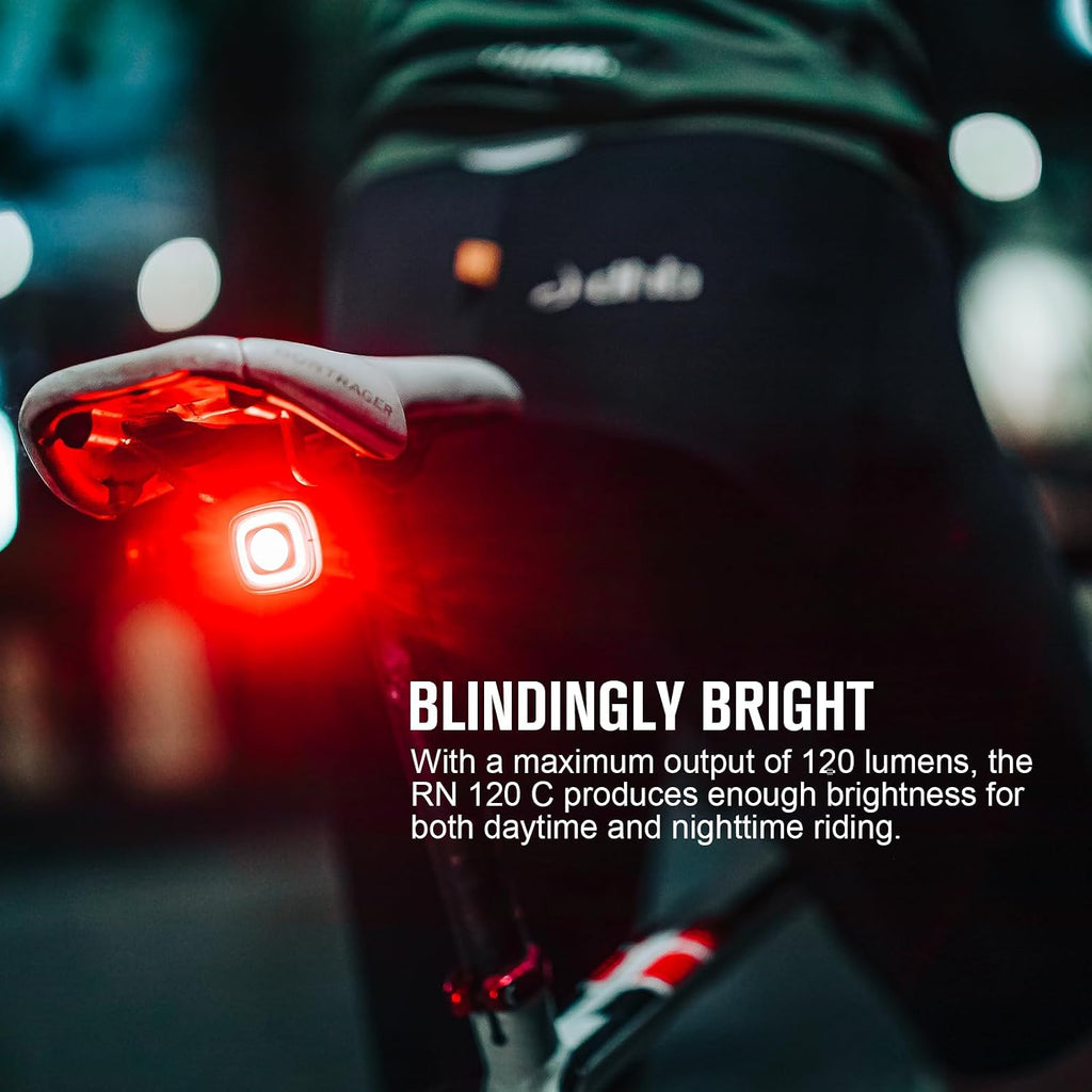 OLIGHT RN 120 C Bike Lights, 120 Lumens Tail Light 260 Degree Visibility, 1500m Viewable Range, USB Rechargeable Bike Break Light, IPX6 Waterproof, Road and Urban Cyclists