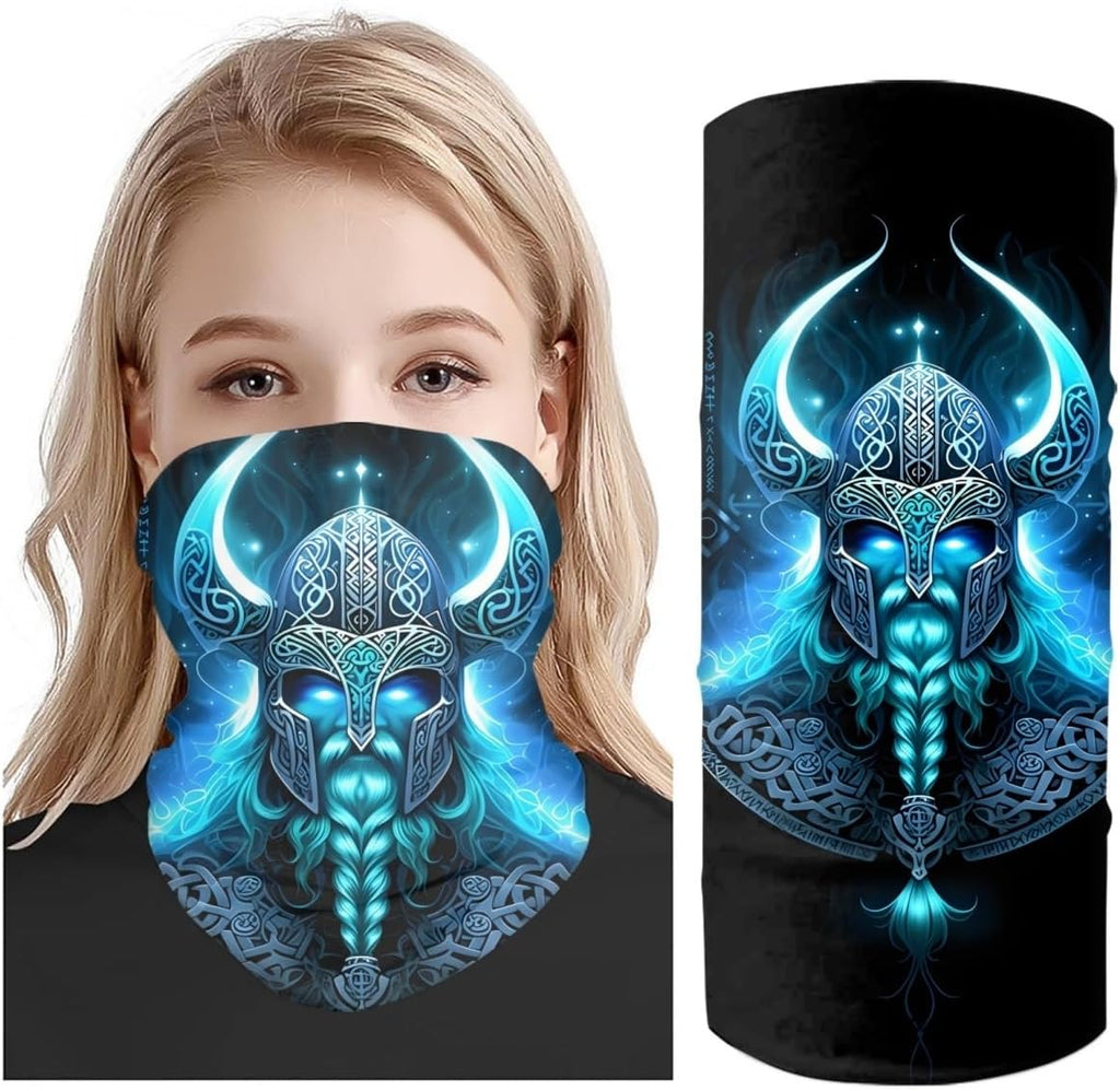 Cool Skull Face Bandanas Sports Casual Headwear Viking Neck Gaiter