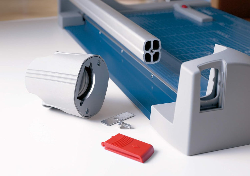 Dahle 446 Premium Rotary Trimmer, 36" Cut Length, 25 Sheet Capacity, Self-Sharpening, Automatic Clamp, German Engineered Paper Cutter