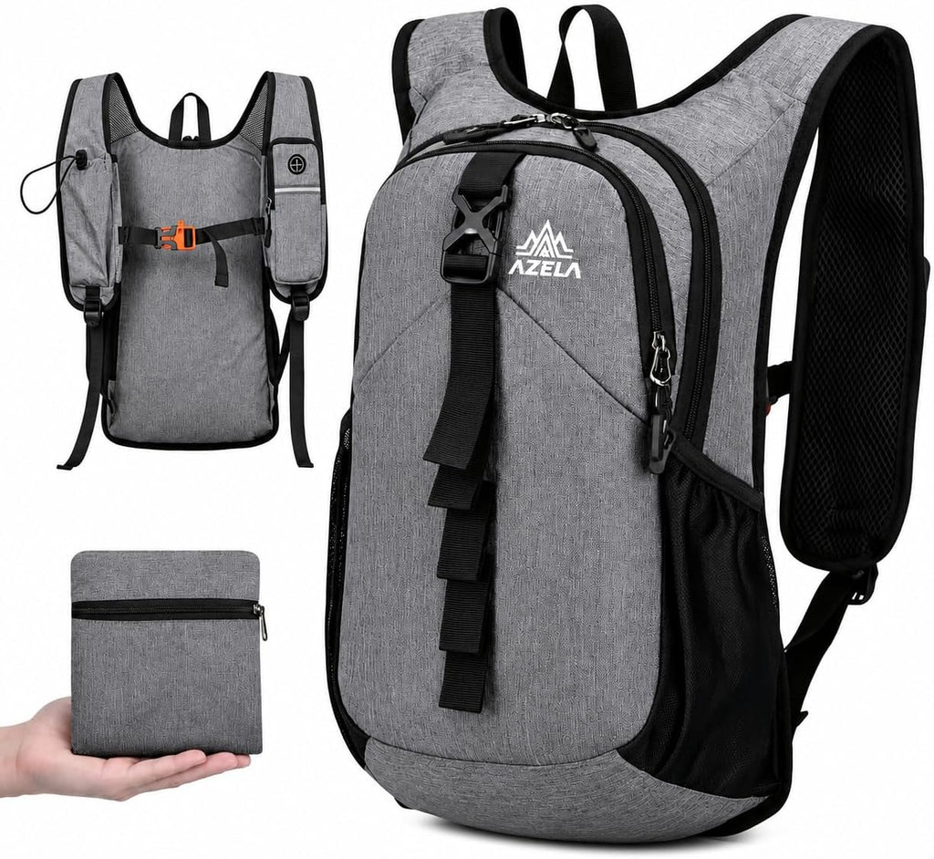 15L Packable Hiking Backpack, Lightweight Daypack with Phone Pocket