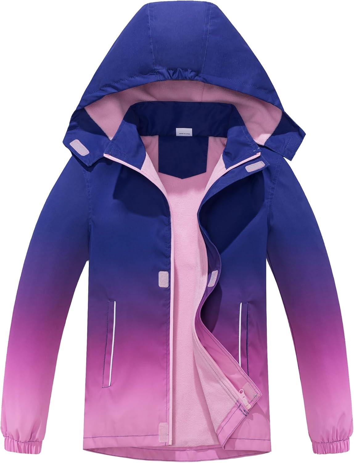 MGEOY Kids Rain Jacket, Waterproof Lightweight Hooded Windbreaker for Boys Girls 4-16Y