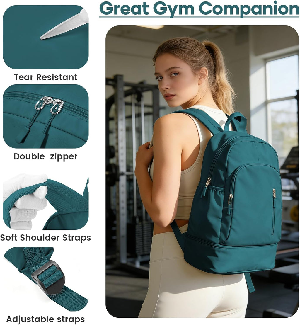 Gym Backpack for Women, Dance Volleyball Backpacks With Shoe Compartment