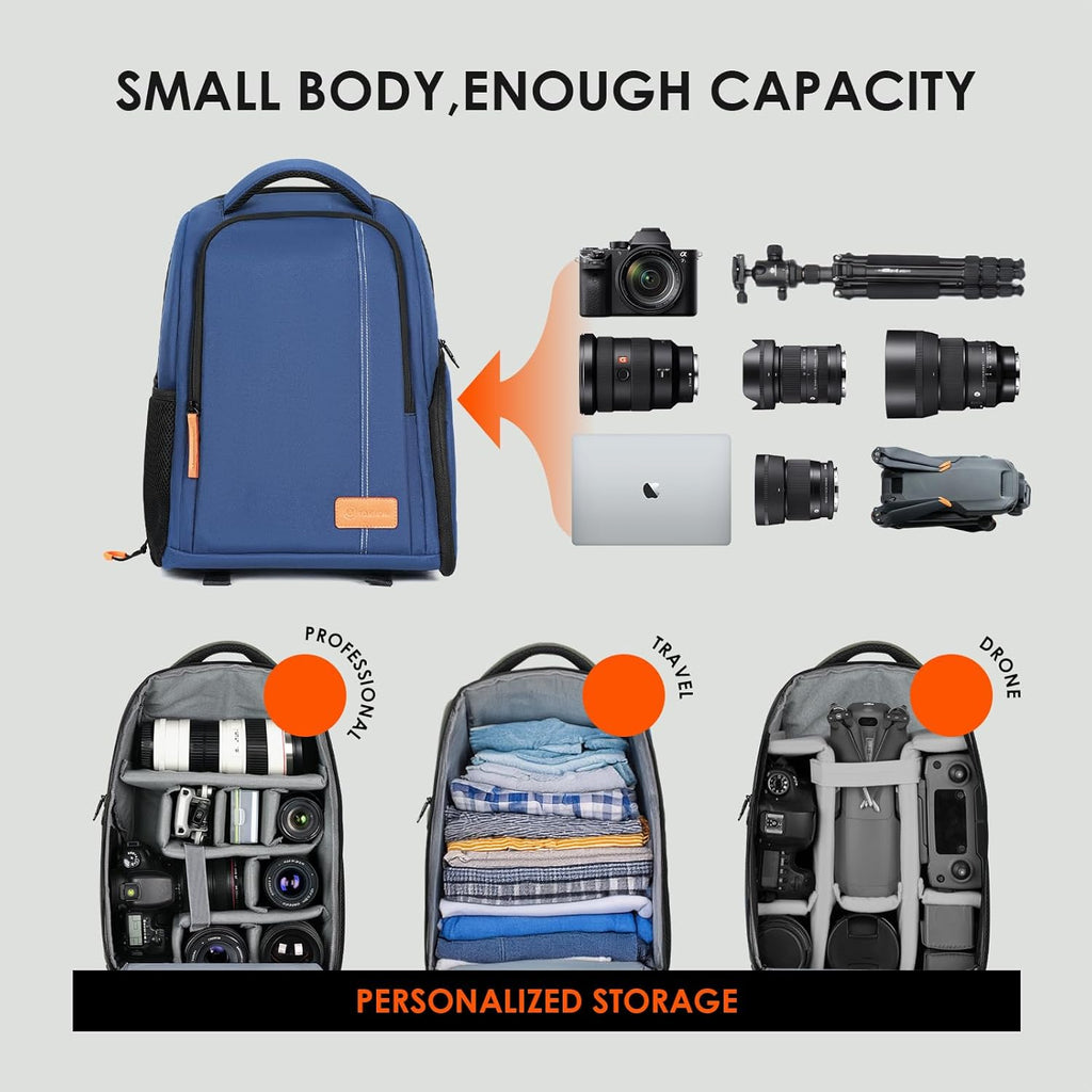 TARION Camera Backpack for Photographers Compact 15L, TB04 Blue