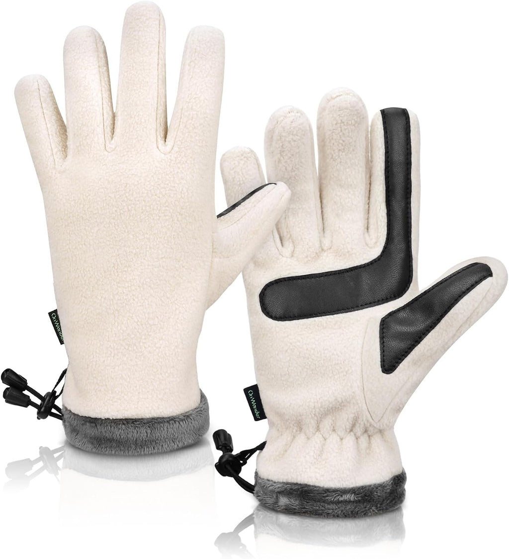 Winter Warm Gloves for Women - Fashion Style Windproof Cuffs Soft fleece - Touchscreen Thermal Flexible Gloves