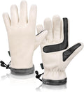 Winter Warm Gloves for Women - Fashion Style Windproof Cuffs Soft fleece - Touchscreen Thermal Flexible Gloves
