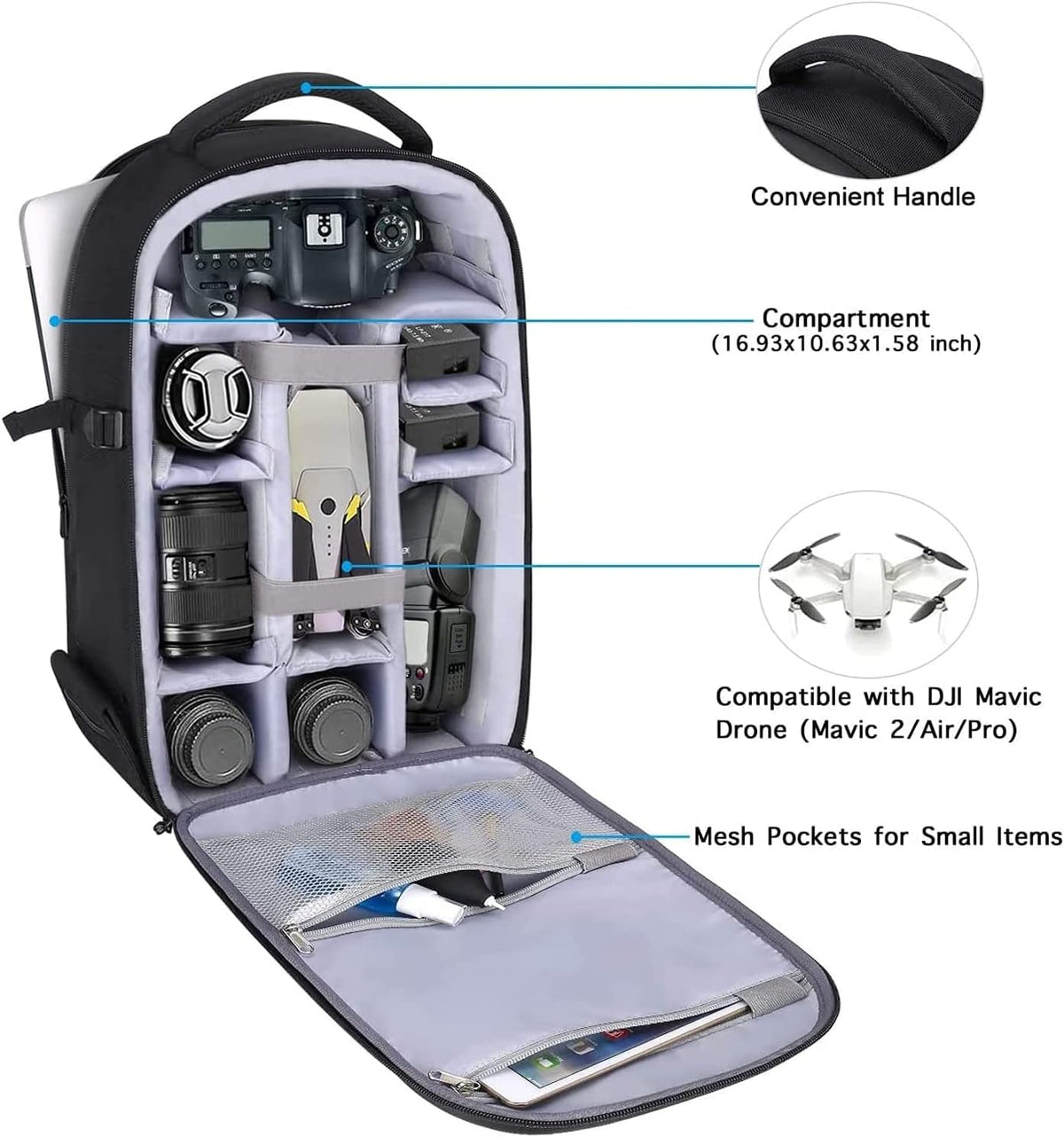 MOSISO Camera Backpack, DSLR/SLR/Mirrorless Photography Camera Bag