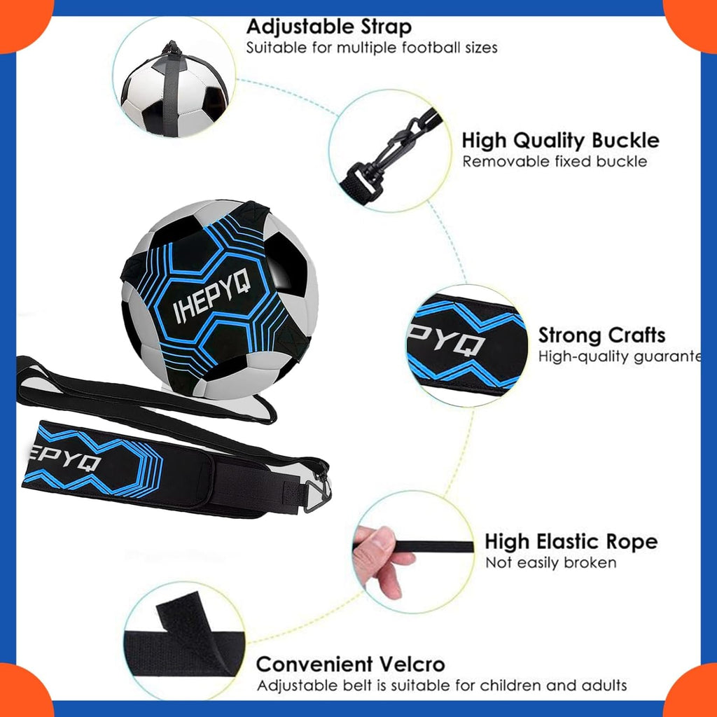 IHEPYQ Soccer Agility Training Equipment Set, 12 Rung 20Ft Agility Ladder, 12 Disc Cones, 4 Steel Stakes, Solo Soccer Trainer, Jump Rope - Speed Training Equipment for Soccer Football Basketball