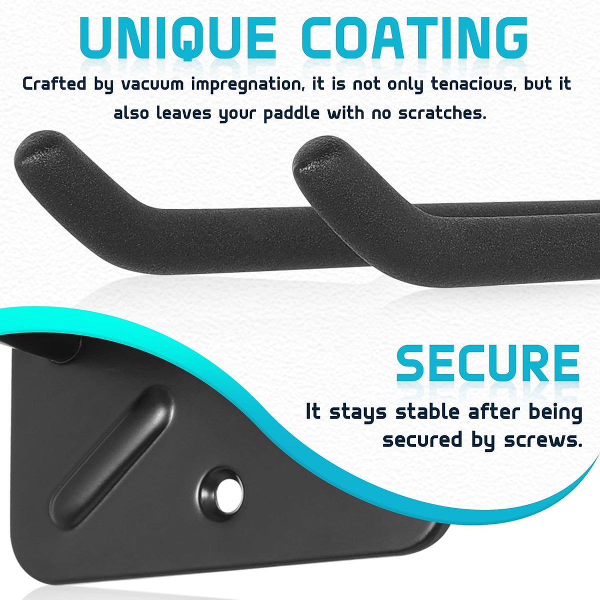 Antidious Kayak Paddles Storage Rack, Garage Metal Oars holder for up to 6 paddles Storage with Non-scratch Grip