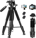 VICTIV 74” Camera Tripod, Tripod for Camera and Phone with Phone Holder