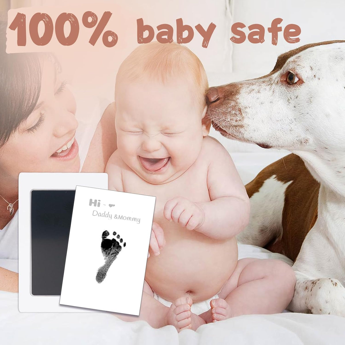 Inkless Baby Hand and Footprint Kit,Clean-Touch Ink Pads