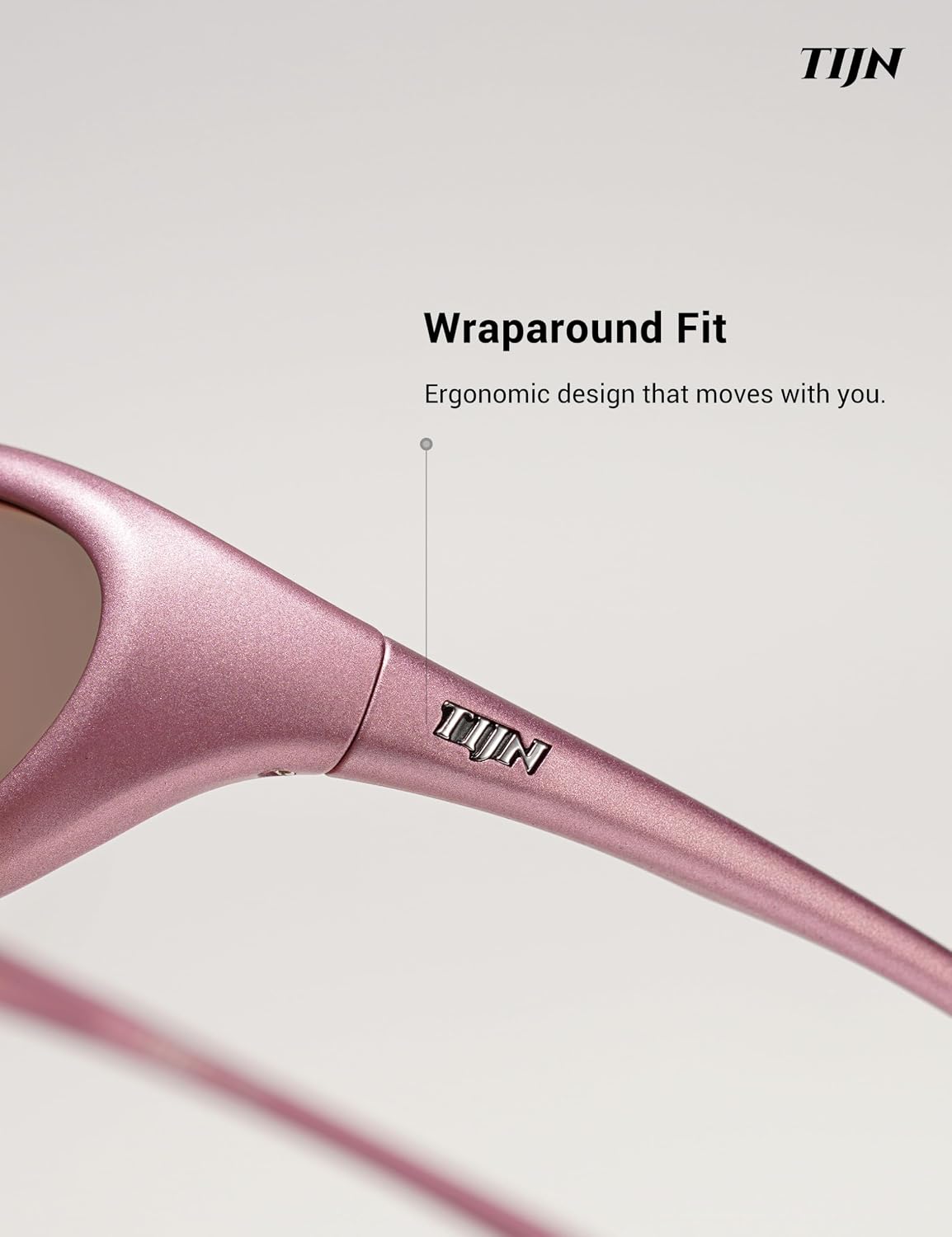 TIJN Sports Sunglasses UV400 Wraparound for Men Women Cycling, Vanta