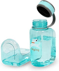OllyDog OllyBottle Tritan Water Bottle with Detachable Dog Bowl | BPA Free Leakproof | 20oz | Share Water with Your Dog | Hiking Travel Camping (600ML, Aqua Blue)