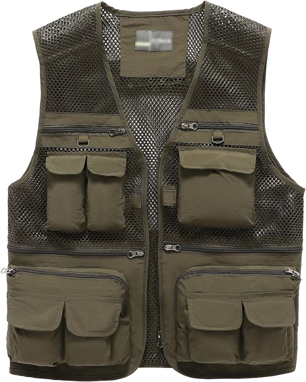 Hbufnha Outdoor Fishing Hunting Vest Multi Pockets Work Cargo Jacket