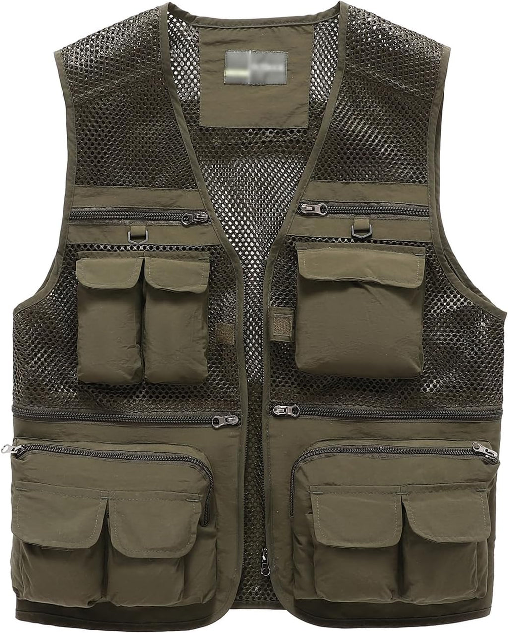Hbufnha Outdoor Fishing Hunting Vest Multi Pockets Work Cargo Jacket
