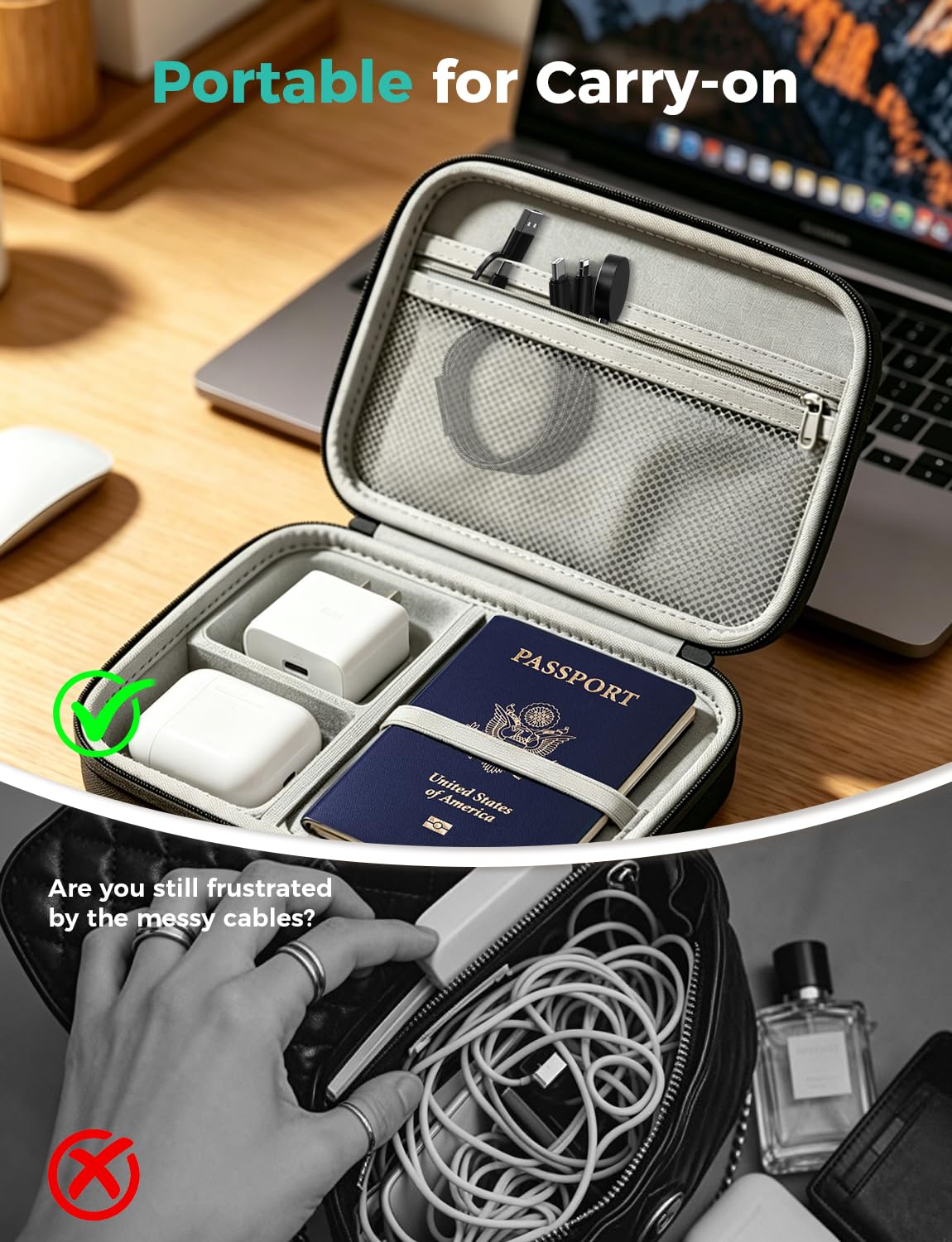 2026 Travel Essentials for Apple Watch Charger,Cruise Vacation Camping Essentials,iPhone Charger,Multi Charging Cable,3 in 2 Charging Docks for iWatch Series 11-2/Ultra,iPhone 17-12,Car,Black