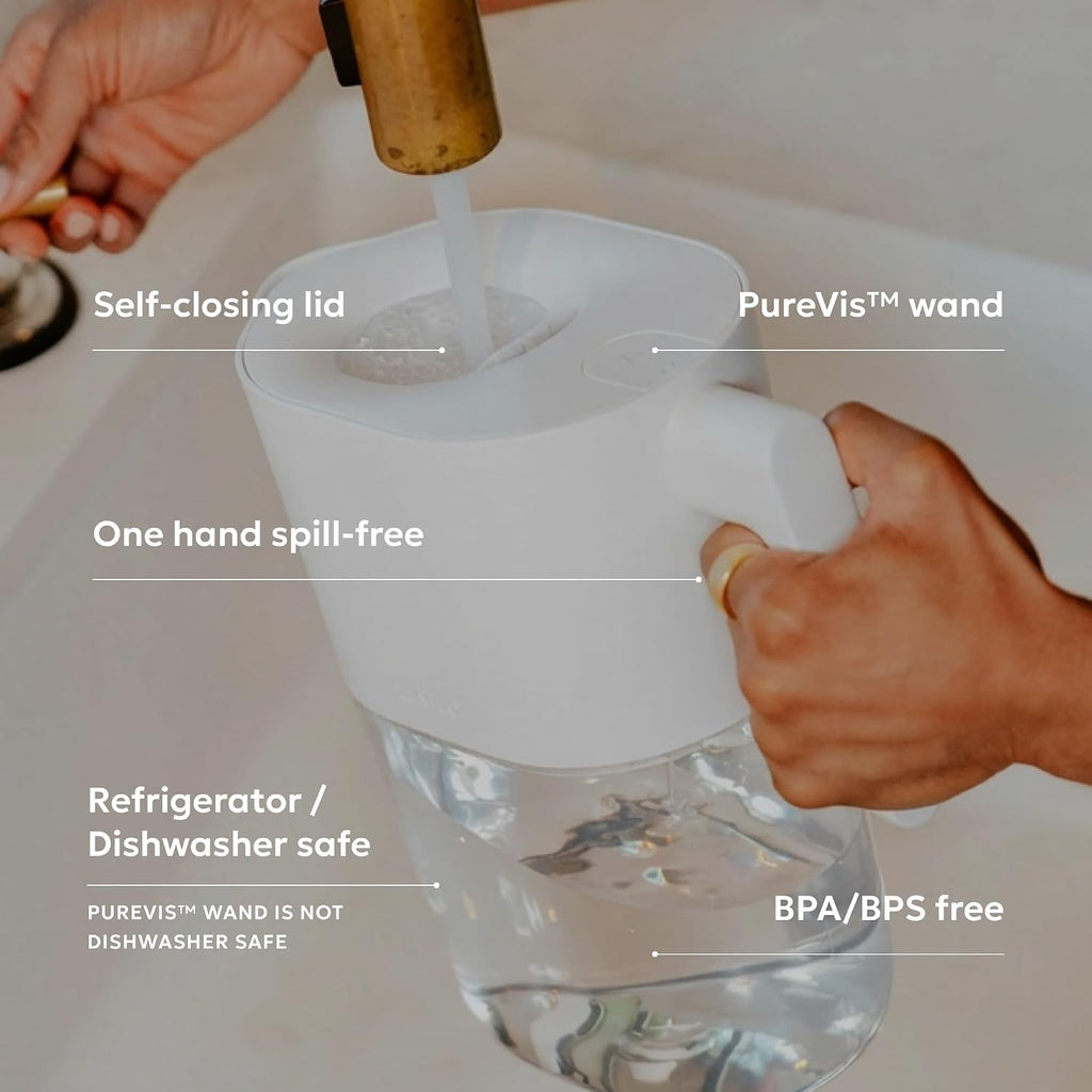 LARQ PureVis 3-in-1 Smart Water Filter Pitcher with UV-C Purifier and App